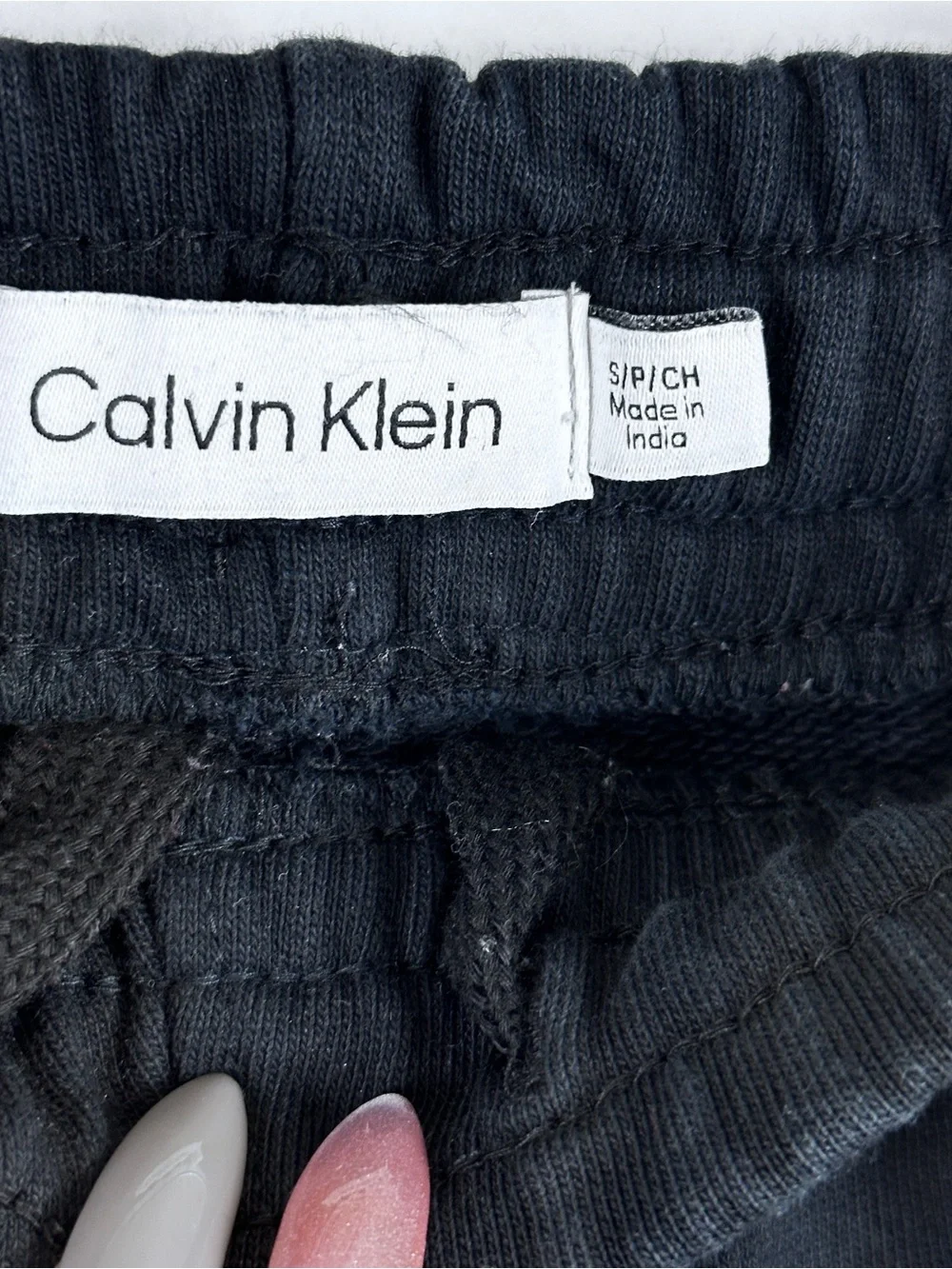 Calvin Klein Men’s Black Logo Sweat Shorts Elastic Waist Casual Athletic Shorts
